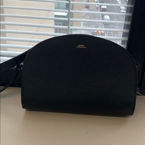A.P.C half moon bag embossed black